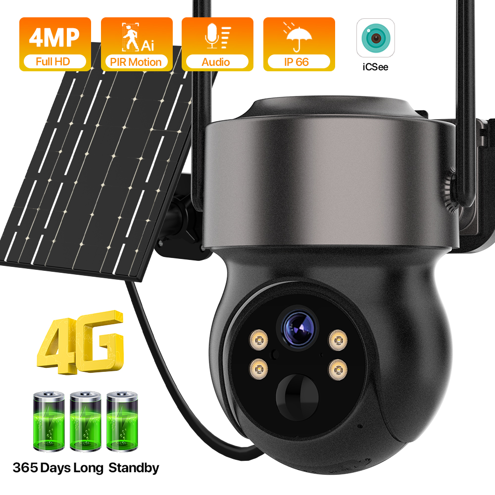 Smart Home Cctv - Telecamera di Sicurezza Wireless 4MP 4G