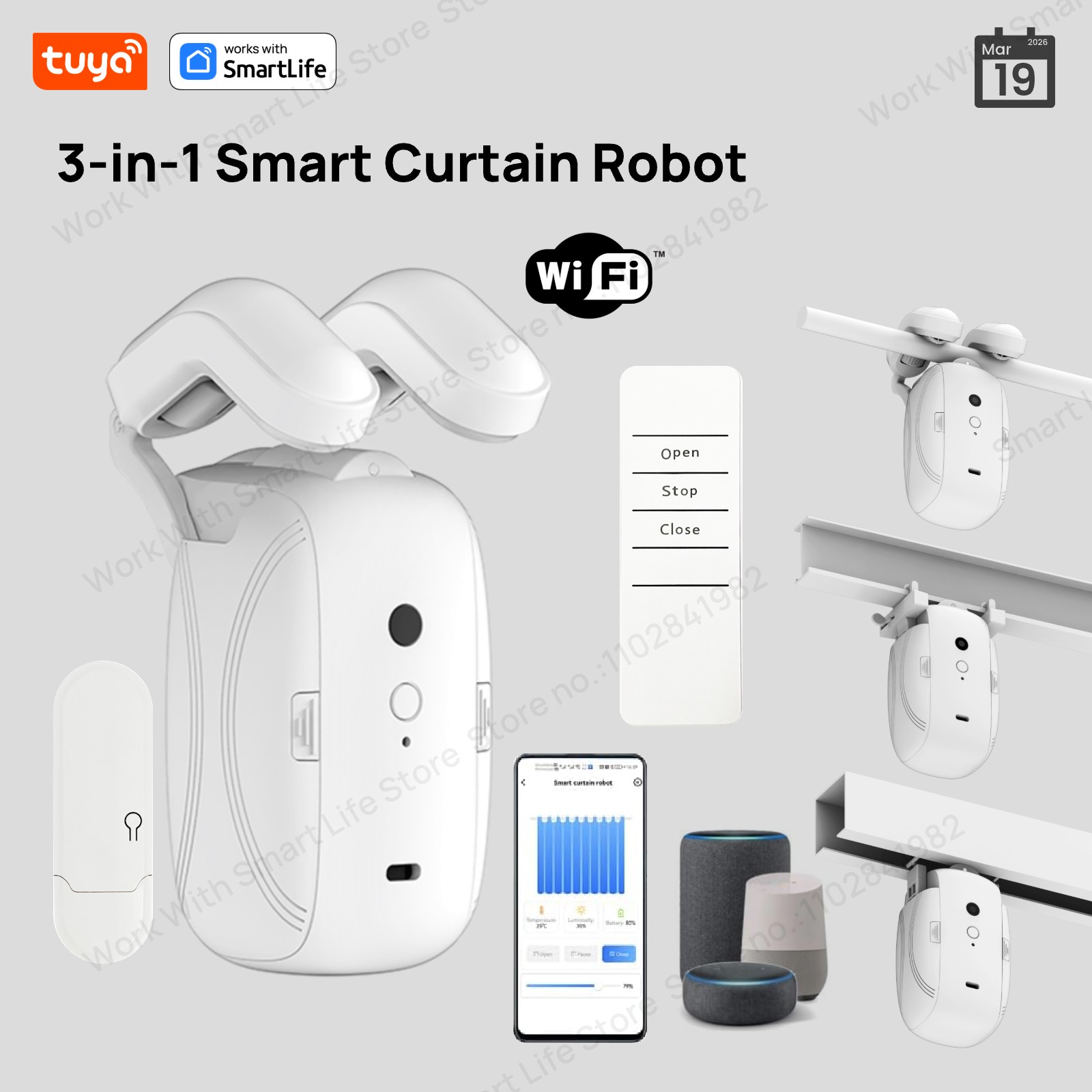 Smart Home Website - 1/2 Pezzi Robot Tenda Intelligente Tuya