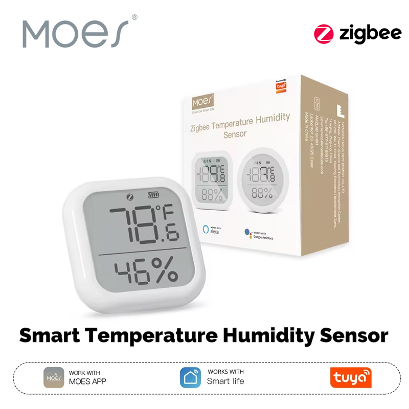 Smart Home Moes - Sensore di temperatura e umidità MOES