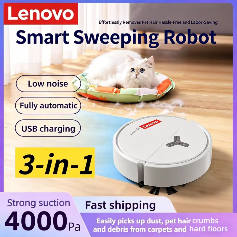 Smart Home Blog - Robot Aspirapolvere Intelligente 3-in-1 Lenovo, 4000Pa,