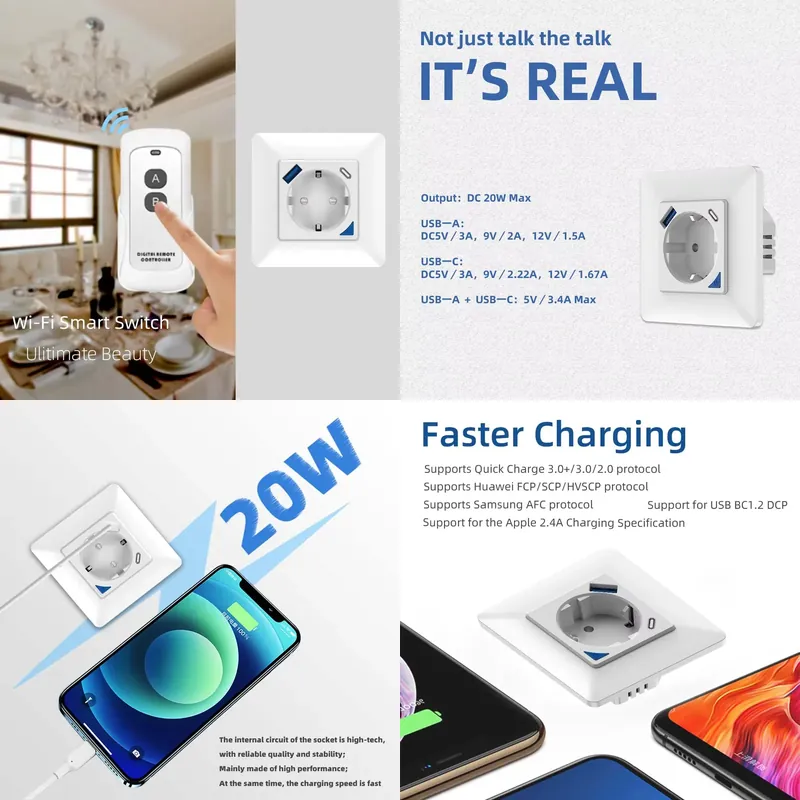 Wifi Smart Plug - Presa Intelligente WiFi da Incasso con