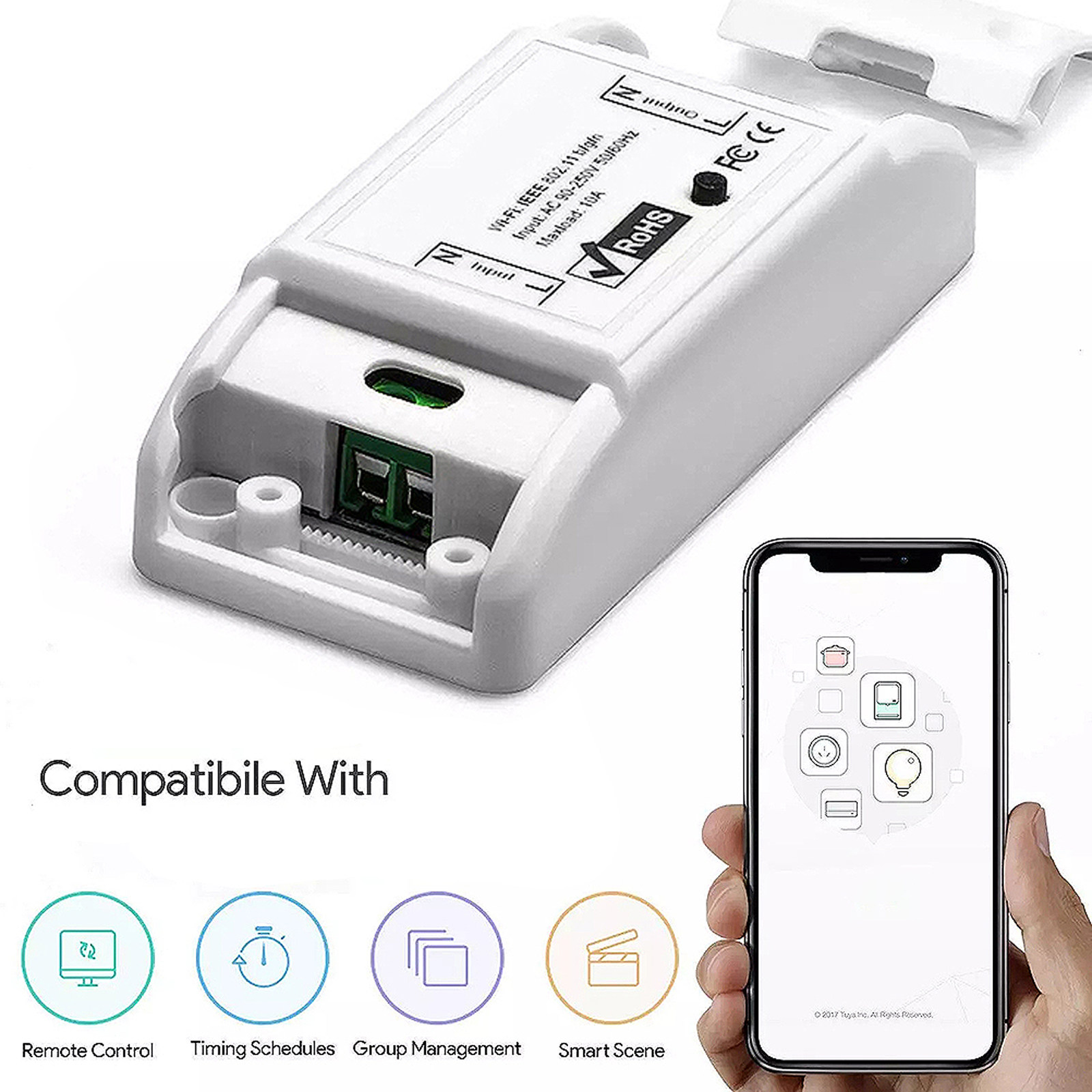Smart Home System - 1 Pezzo Interruttore WiFi Smart Home