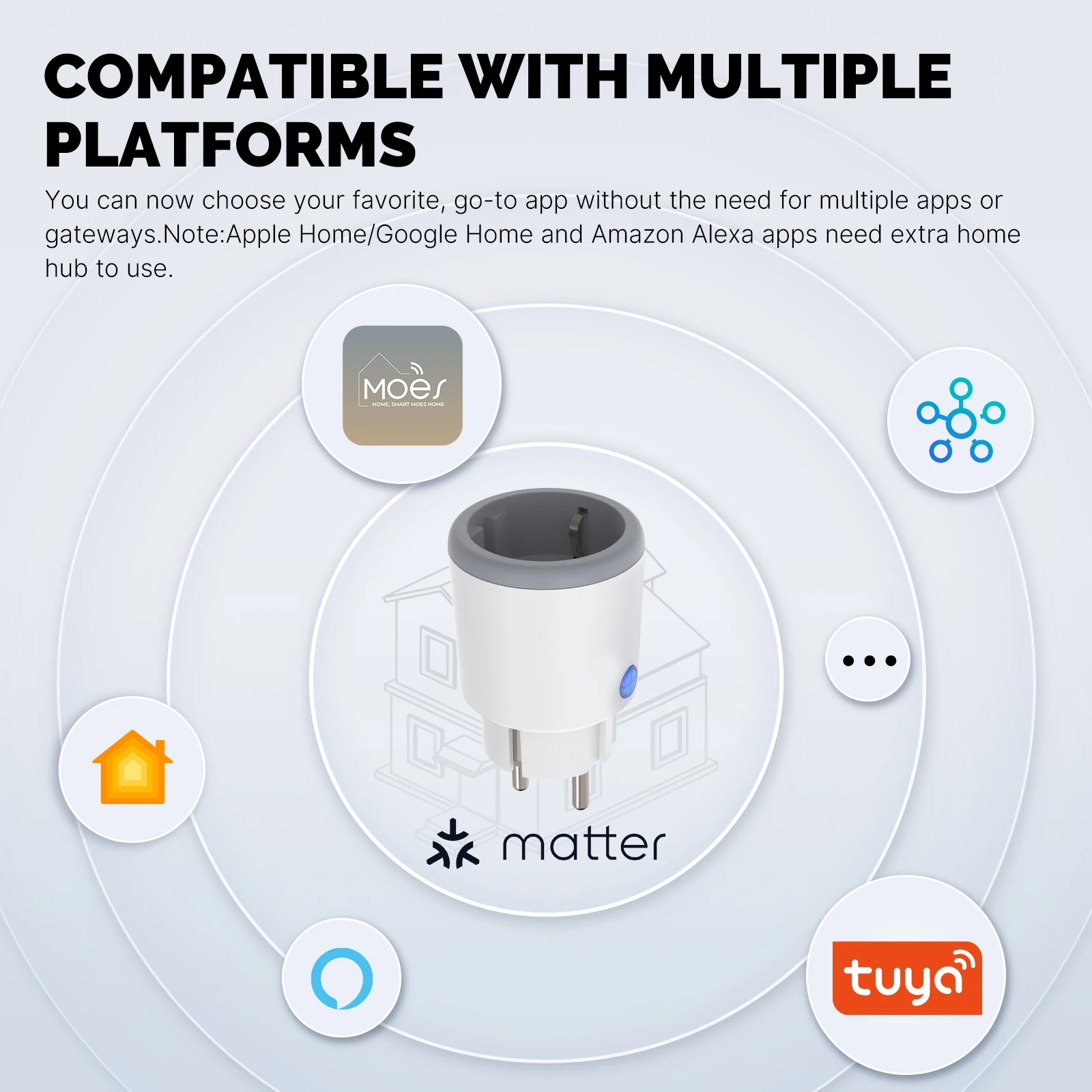 MOES Smart EU/US/UK Plug Matte - Wifi Smart Plug recensione e prezzo