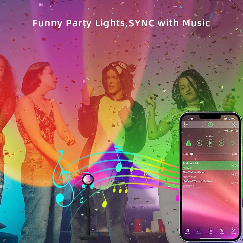 Smart LED Sunset Lamp Colorful - Smart Home Decor recensione e prezzo