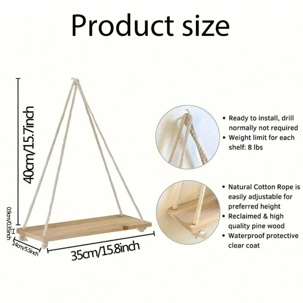 1 set mensole sospese in legno - Smart Home Decor recensione e prezzo